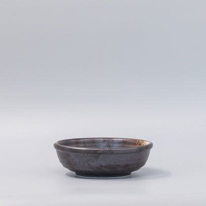 Bowl 17cm Black Ridged Glaze - Image 4