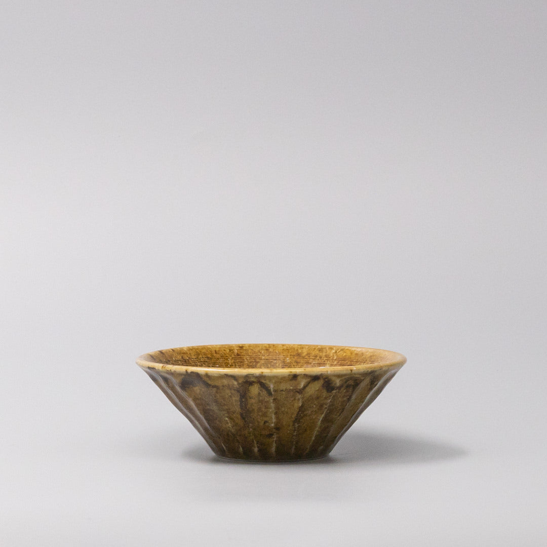 Bowl 12.6cm Shinogi Caramel Glaze - Image 4