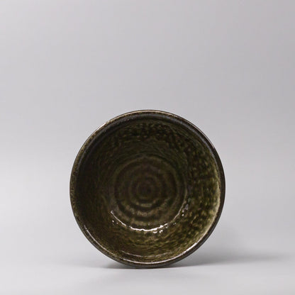 Bowl 18cm Shinogi Moss Black Glaze - Image 3