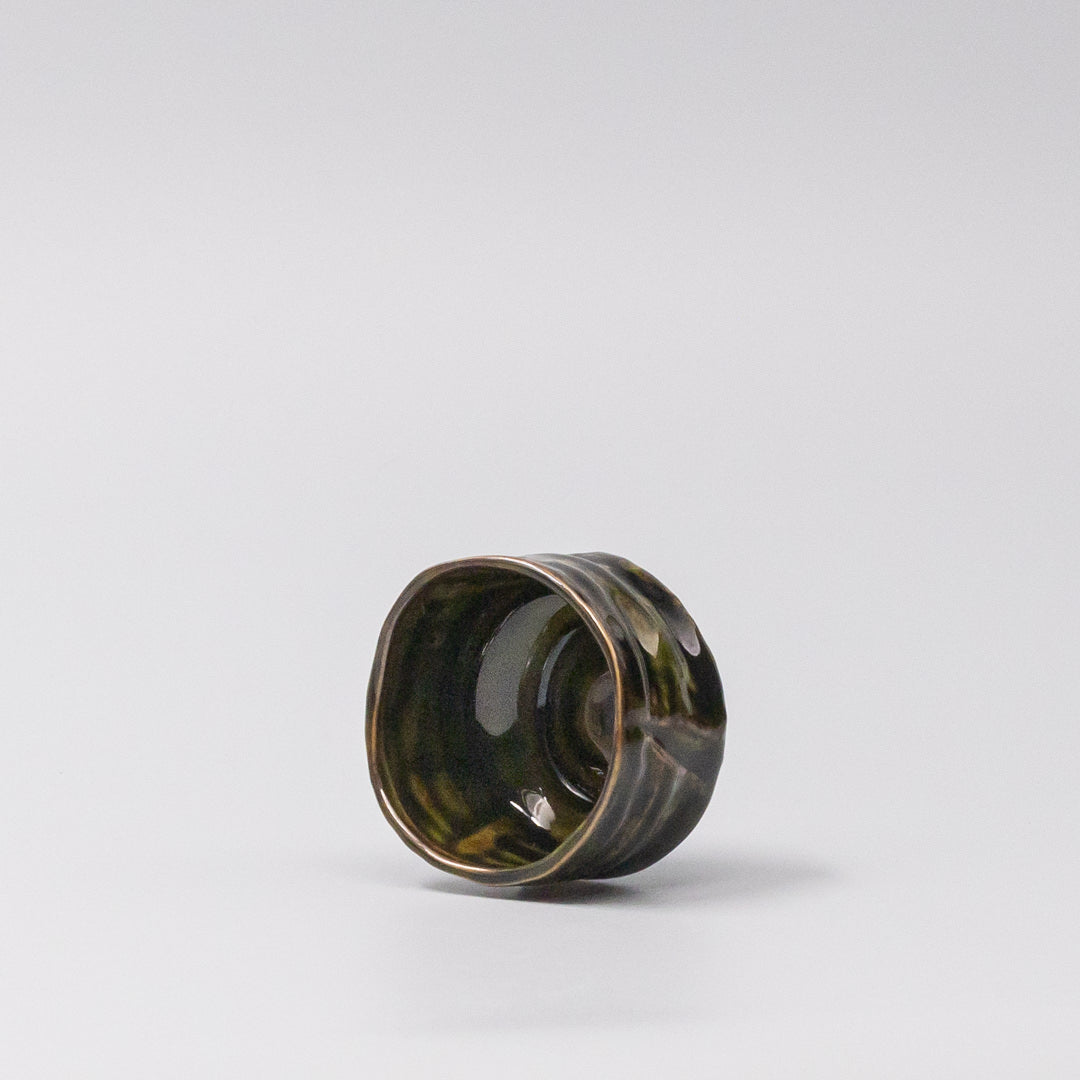 Sake Cup Sage Brown Glaze - Image 3