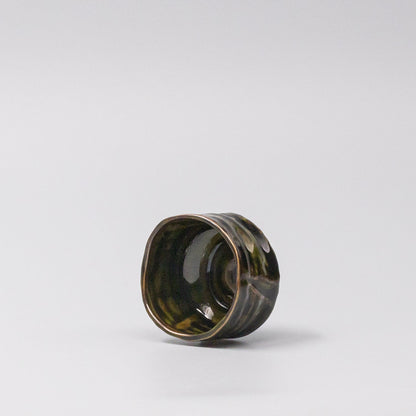 Sake Cup Sage Brown Glaze - Image 3