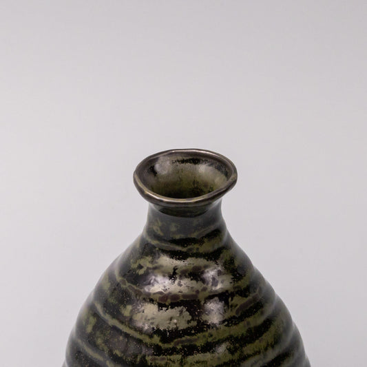 Sake Jug 350ml Moss Black Glaze - Image 2