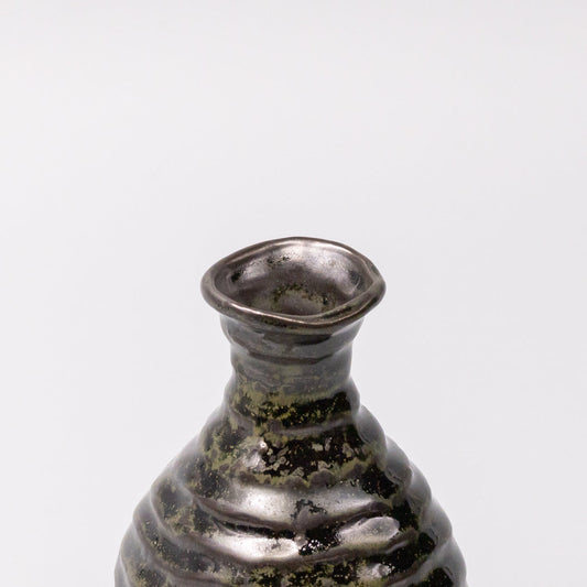 Sake Jug 180ml Moss Black Glaze - Image 2