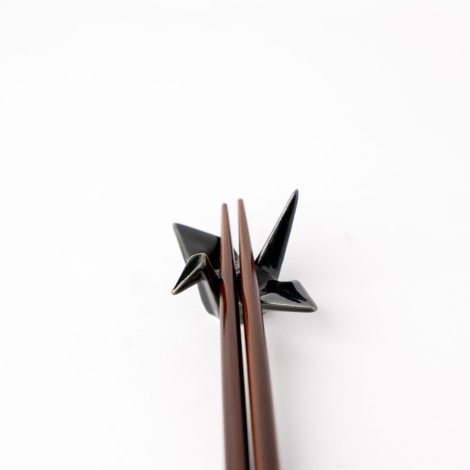 Chopstick Rest Origami Crane Black - Image 2