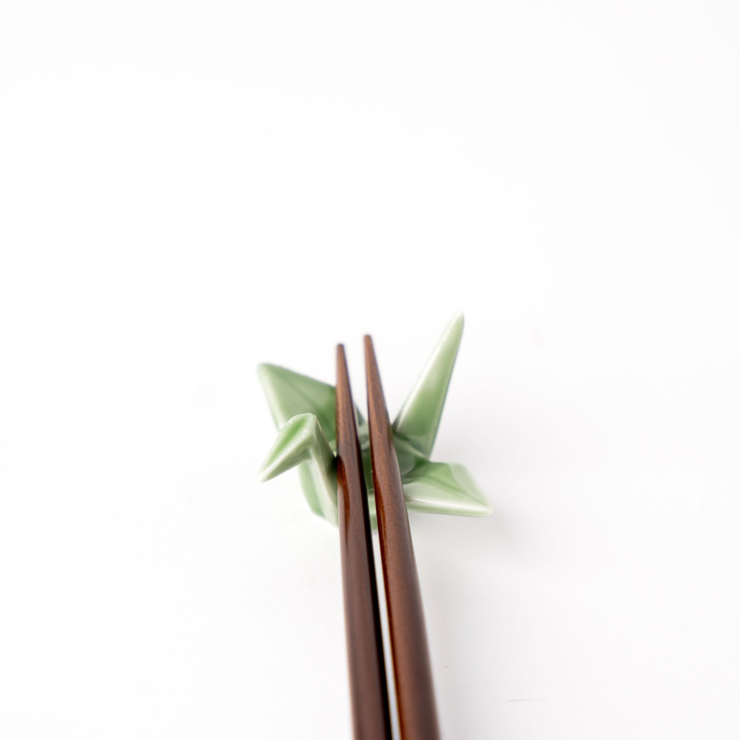 Chopstick Rest Origami Crane Green - Image 2