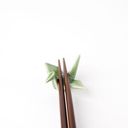 Chopstick Rest Origami Crane Green - Image 2