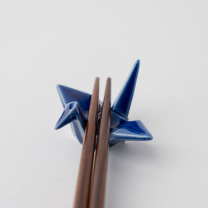 Chopstick Rest Origami Crane Indigo Blue - Image 3
