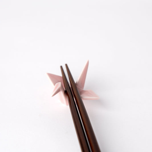 Chopstick Rest Origami Crane Pink - Image 2