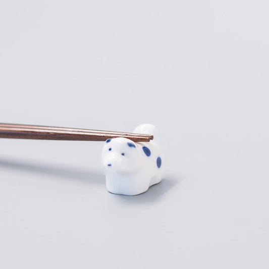 Chopstick Rest Shiba Dog White Navy