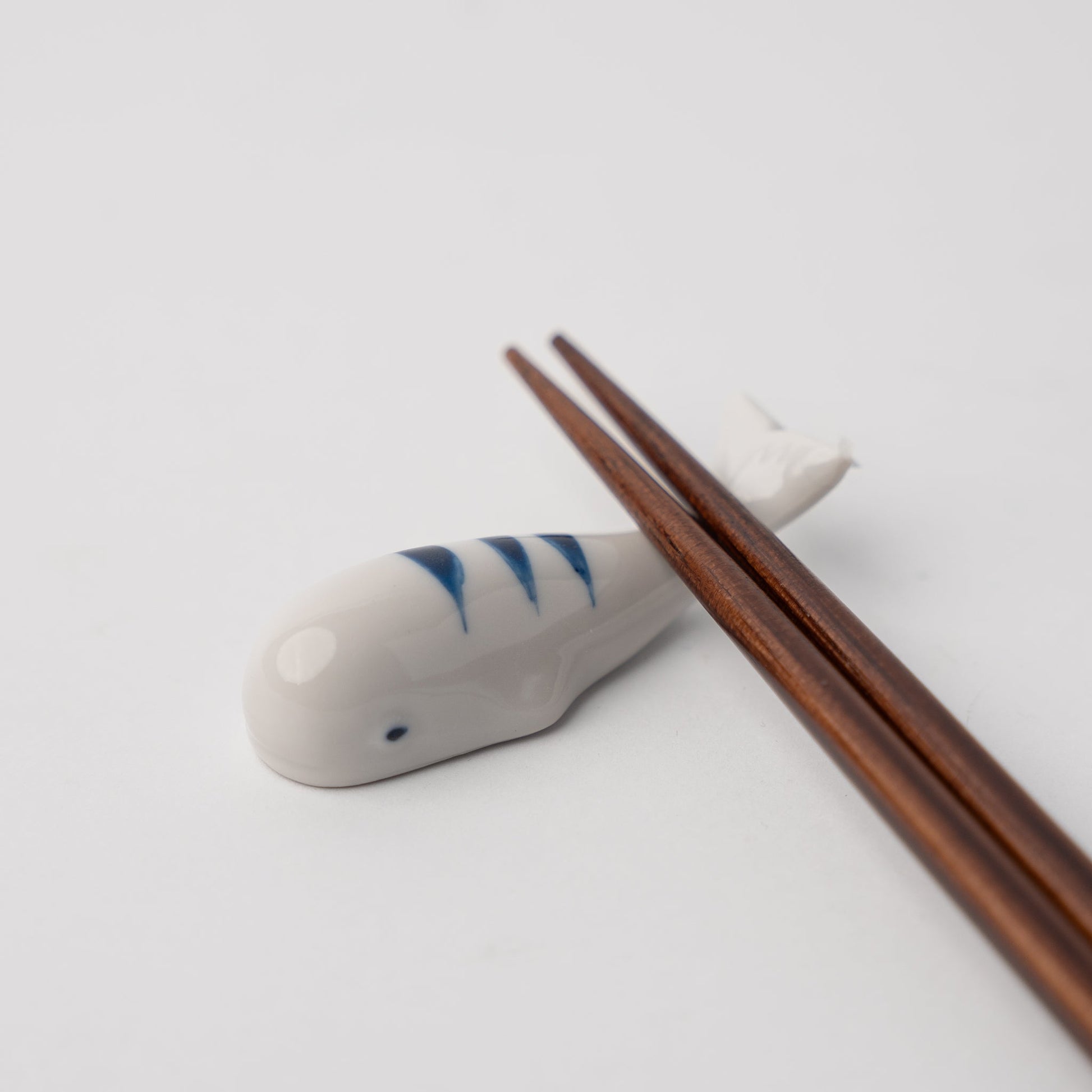 Chopstick Rest Blue Stripe Whale - Image 2