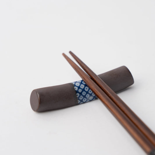 Chopstick Rest Cylinder Shibori Black - Image 2