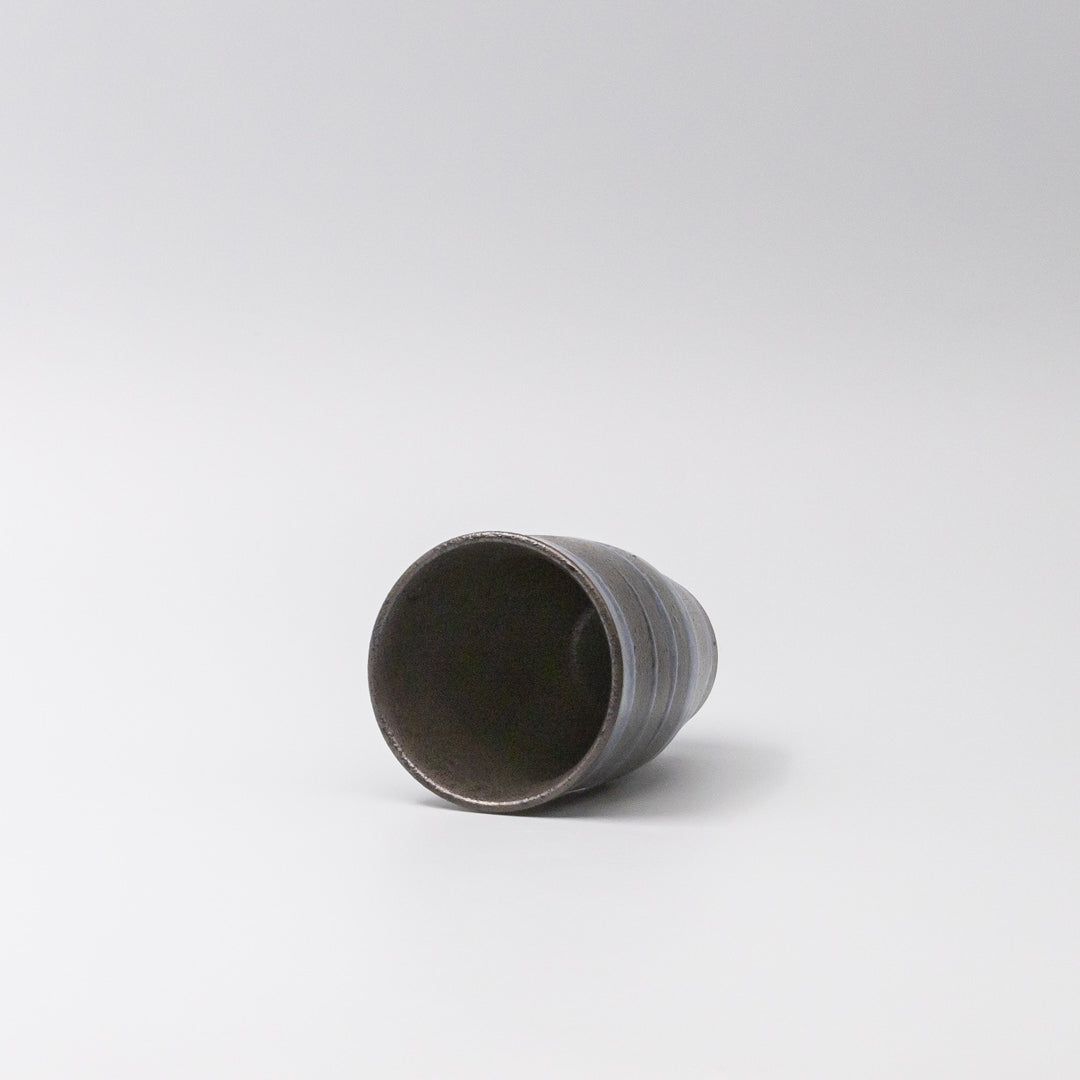 Sushi Mug 300ml Bright Blue Spiral On Black Design - Image 2