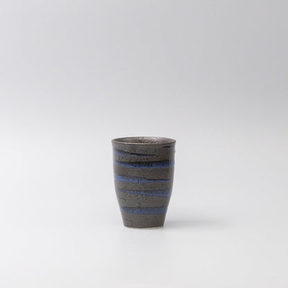 Sushi Mug 300ml Bright Blue Spiral On Black Design - Image 4