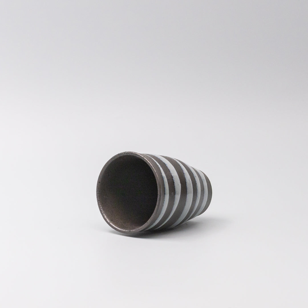 Sushi Mug 300ml Light Blue Spiral On Black Design - Image 4