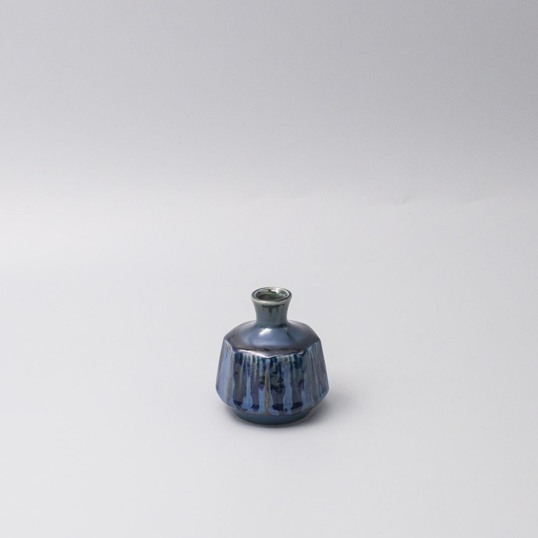 Vase Small Blue Ridge Octagon - Image 2