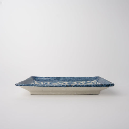 Sushi Plate 22cm Blue Wave Design - Image 2
