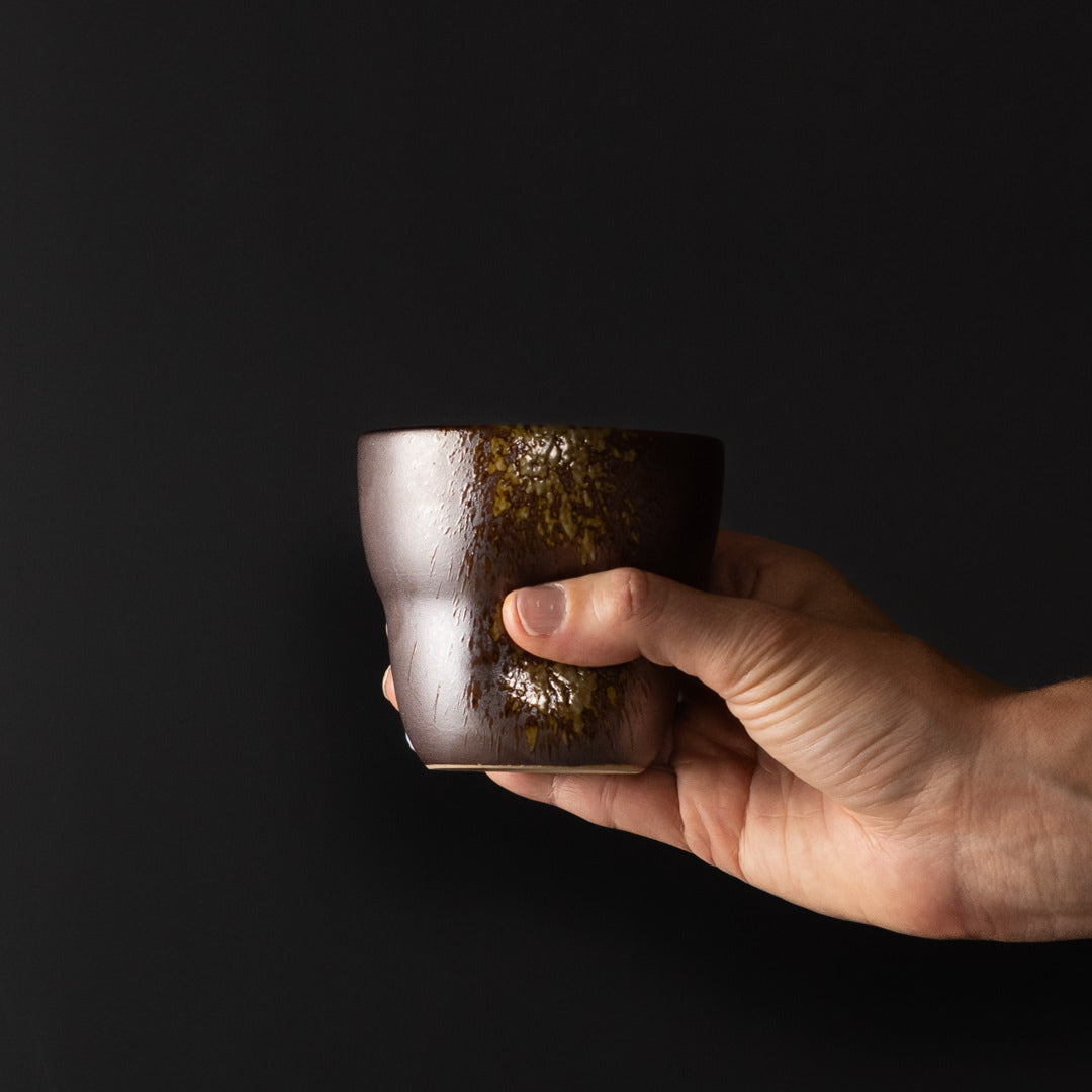Mug Yunomi 280ml Metallic Splash Glaze - Image 3