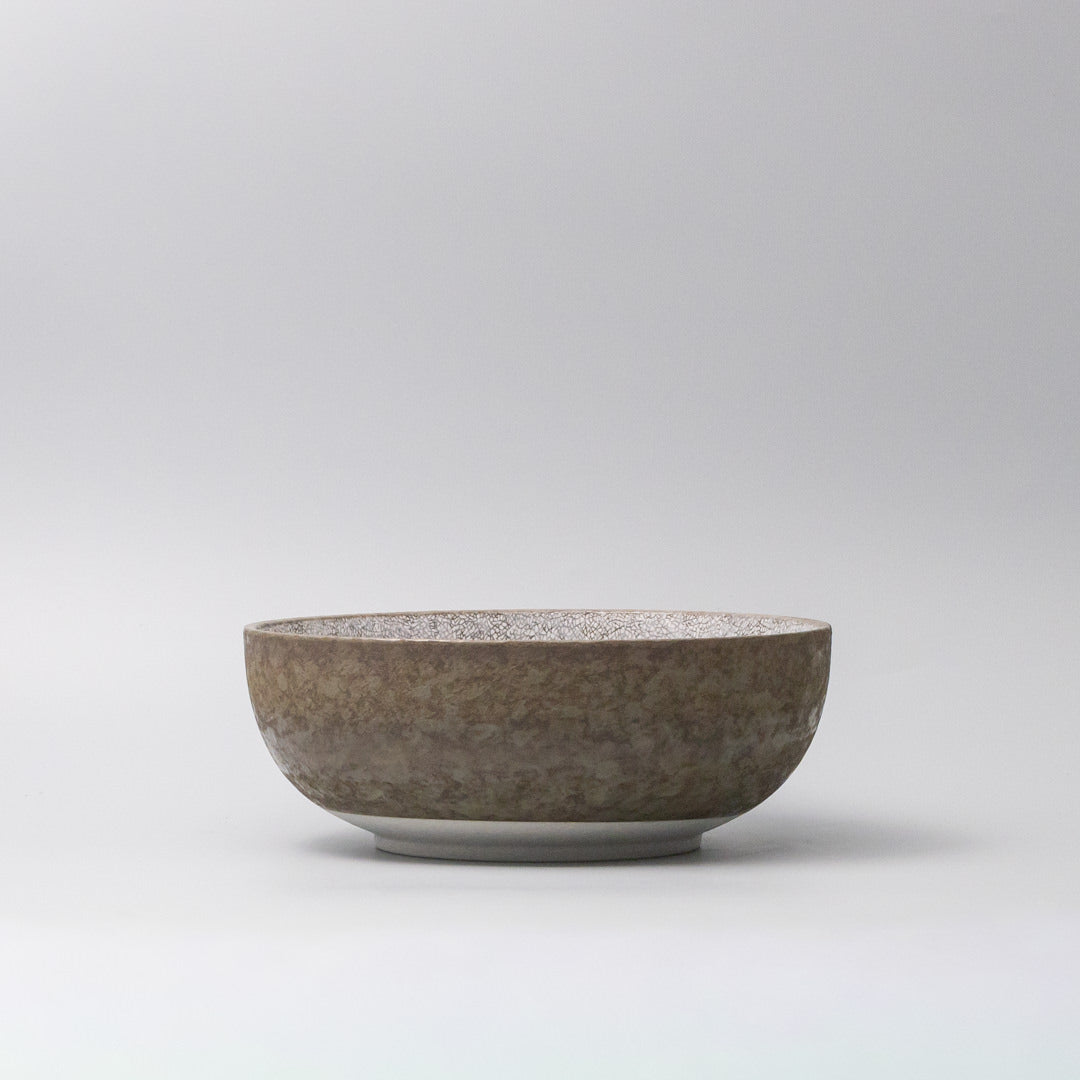 Serving Bowl 24cm Crazed Grey Glaze - Image 4