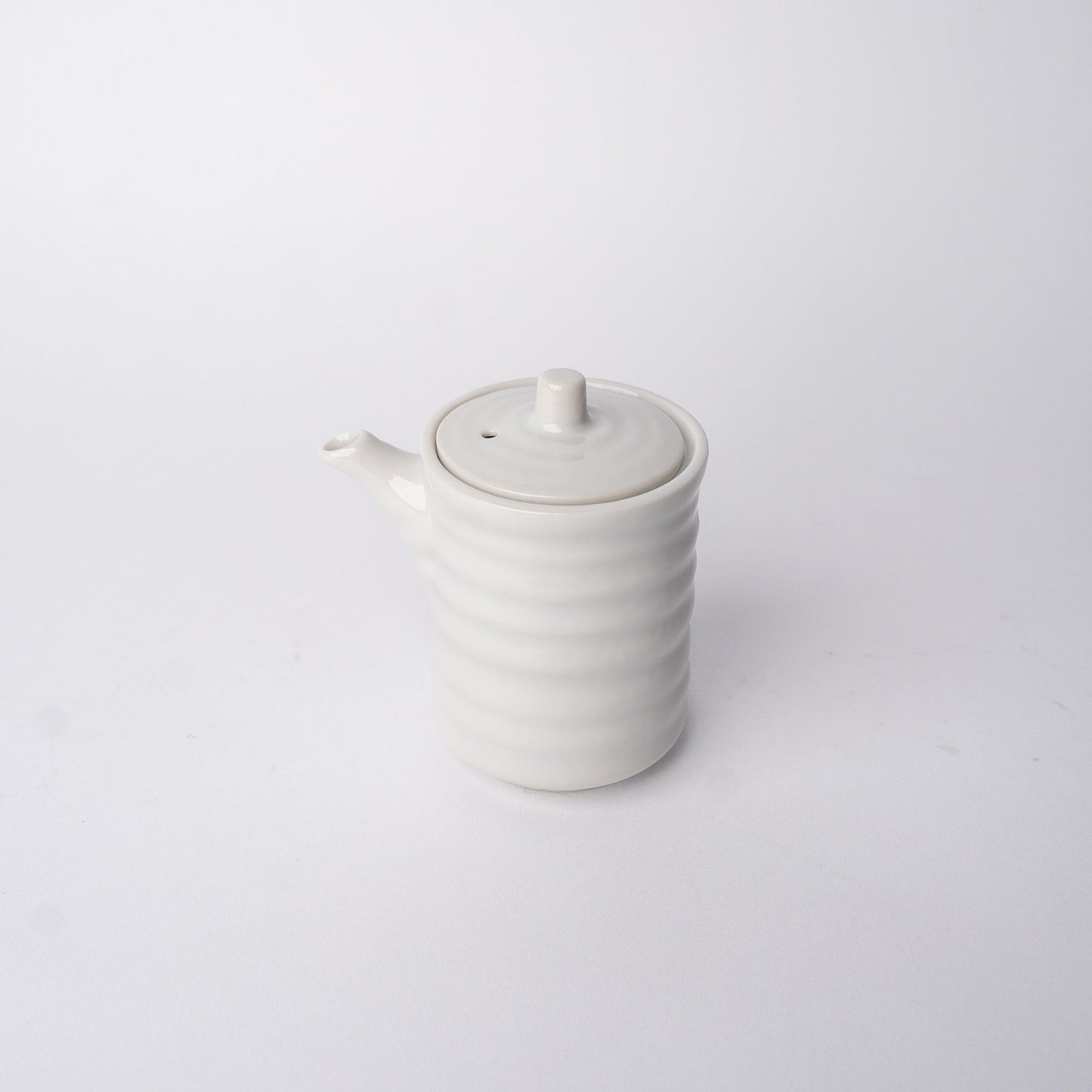 Soy Pot Ribbed 170ml White Glaze - Image 2
