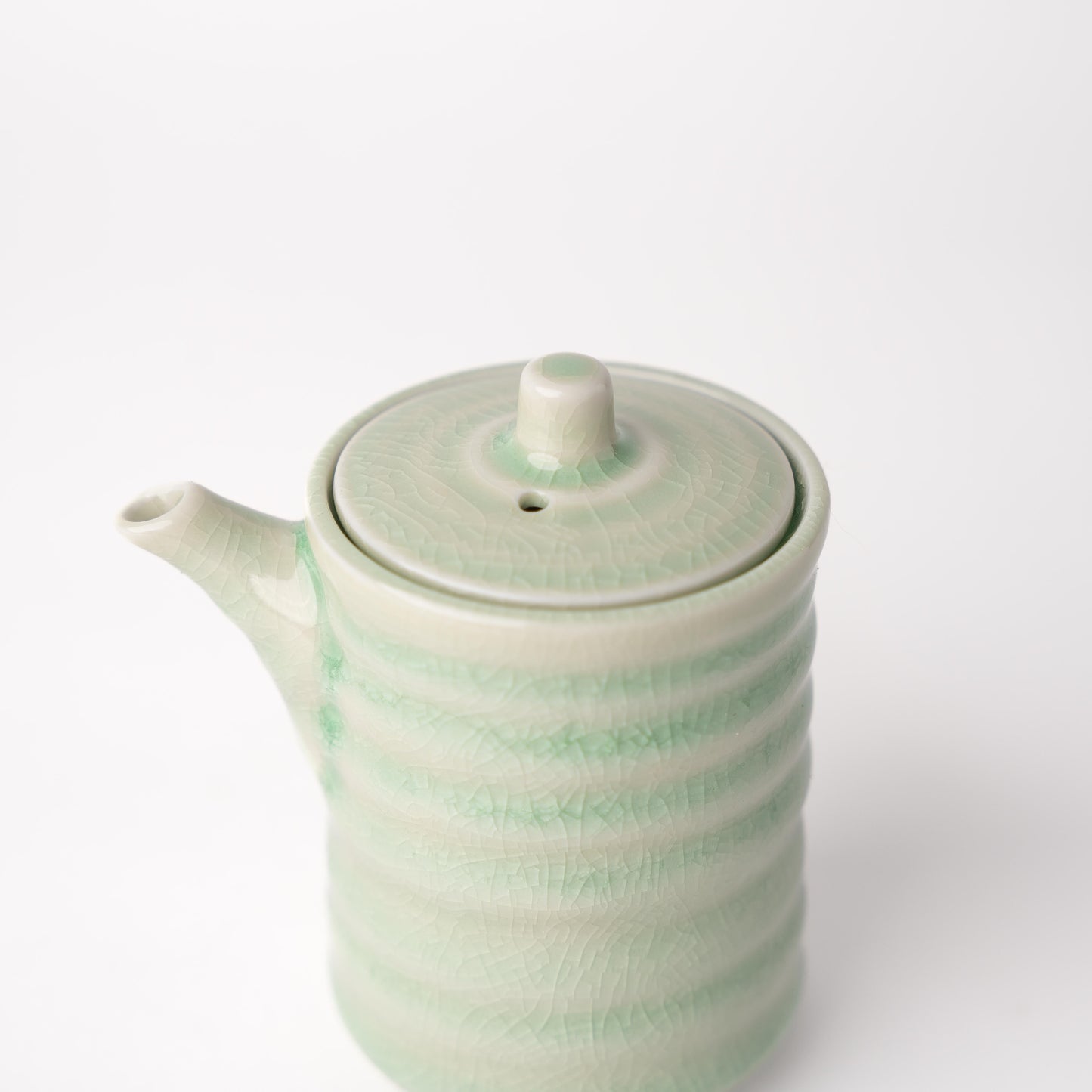 Soy Pot Ribbed 170ml Celadon Glaze - Image 4