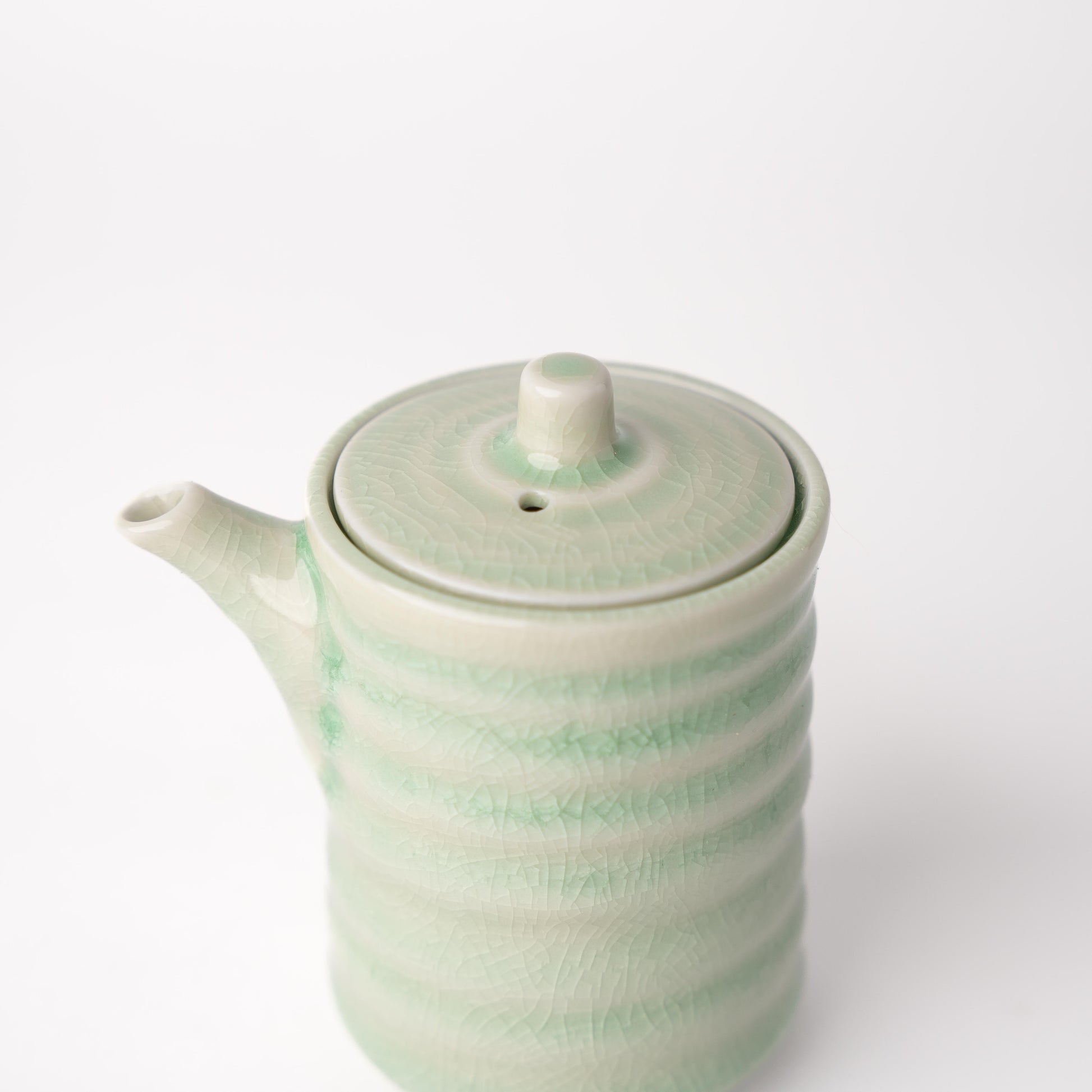 Soy Pot Ribbed 170ml Celadon Glaze - Image 4