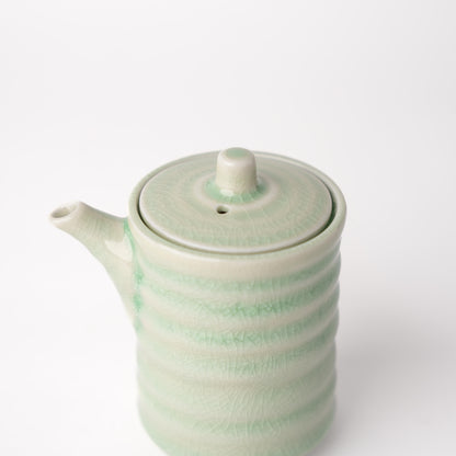 Soy Pot Ribbed 170ml Celadon Glaze - Image 4