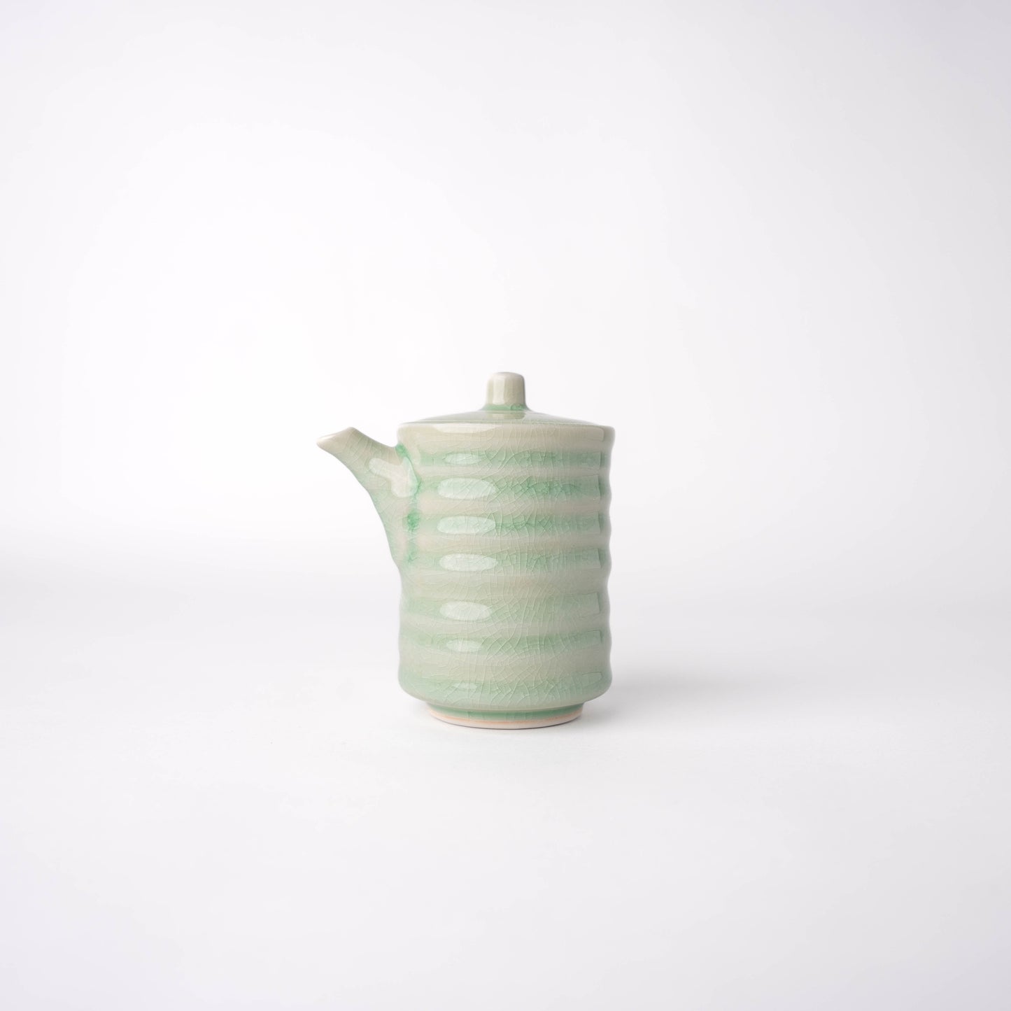 Soy Pot Ribbed 170ml Celadon Glaze - Image 3