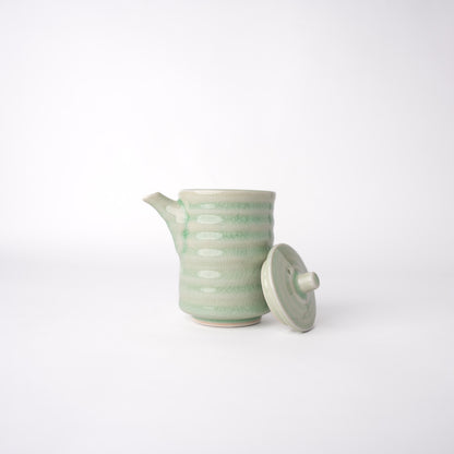 Soy Pot Ribbed 170ml Celadon Glaze - Image 2