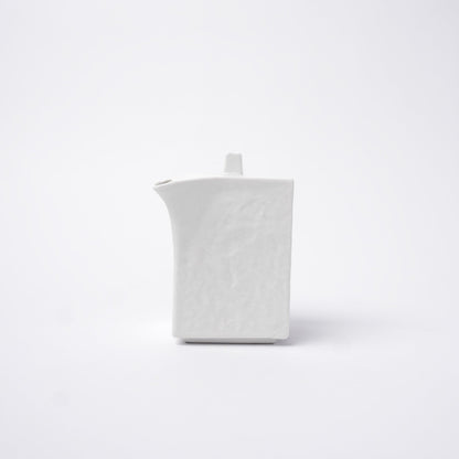 Soy Pot Squared 150ml Textured White Glaze - Image 5