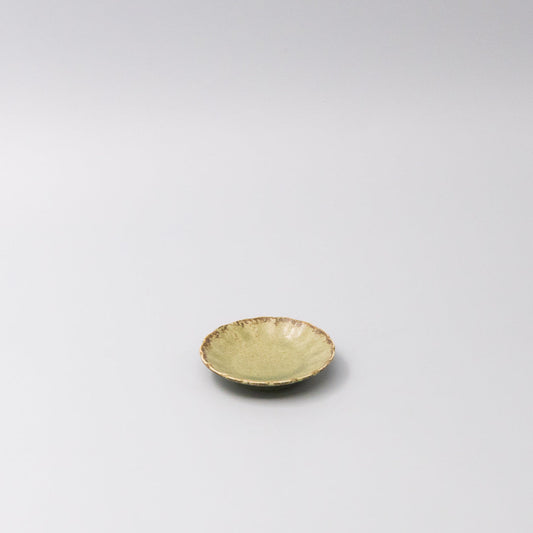Sauce Dish 8cm Scallop Lime Fade Glaze