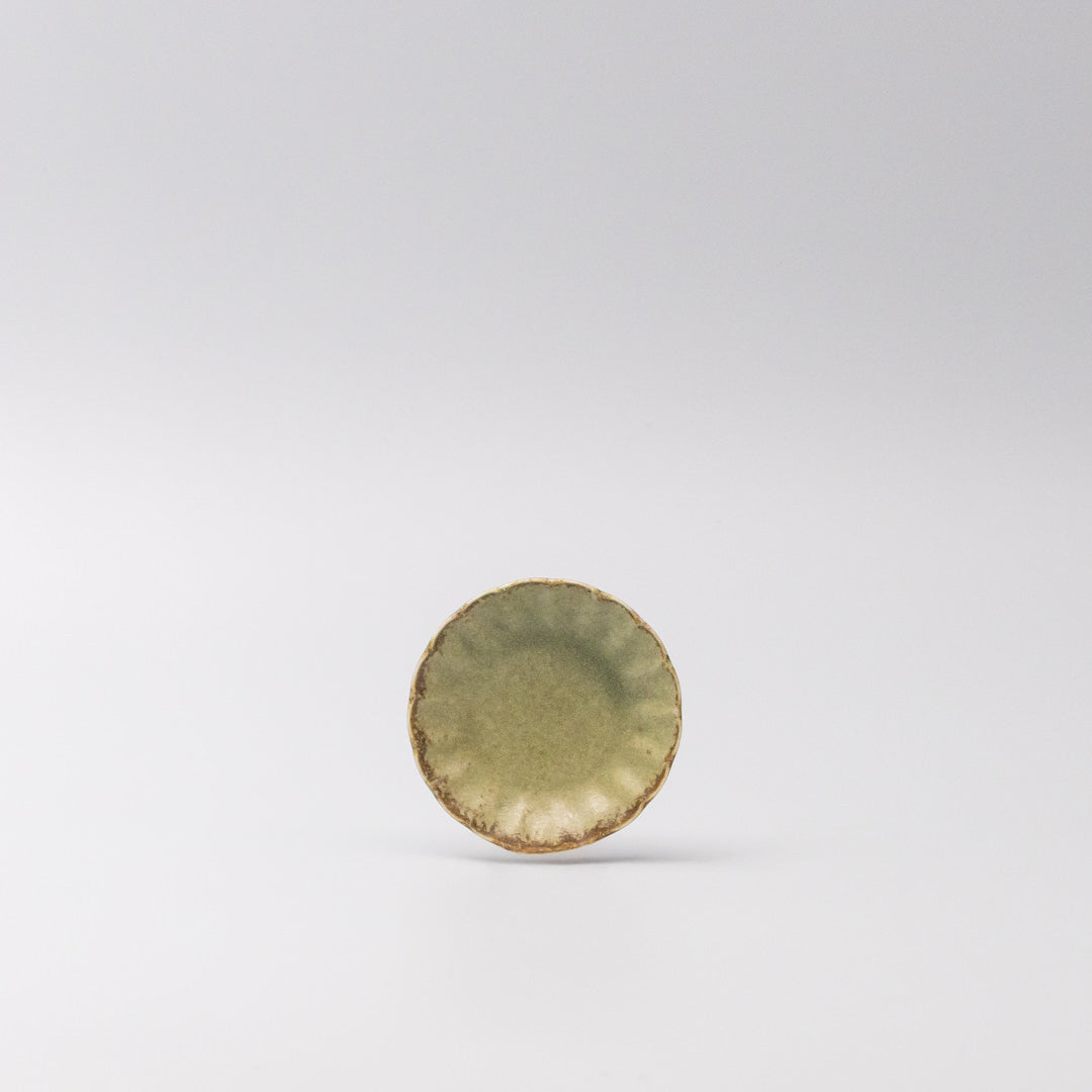 Sauce Dish 8cm Scallop Lime Fade Glaze - Image 3