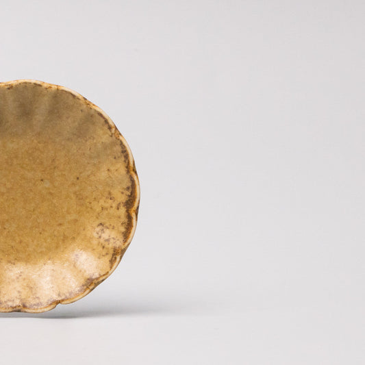 Sauce Dish 8cm Scallop Ochre Fade Glaze - Image 2