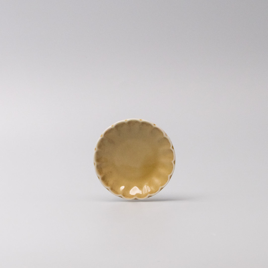Sauce Dish 8cm Scallop Saffron Gloss Glaze - Image 4