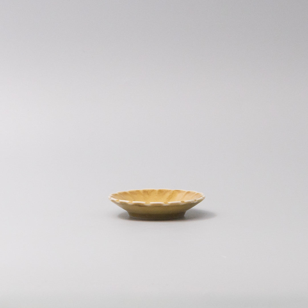 Sauce Dish 8cm Scallop Saffron Gloss Glaze - Image 3