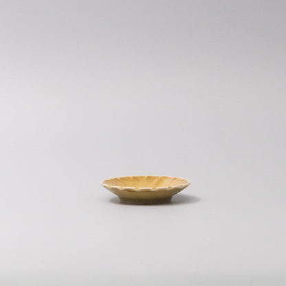 Sauce Dish 8cm Scallop Saffron Gloss Glaze - Image 3