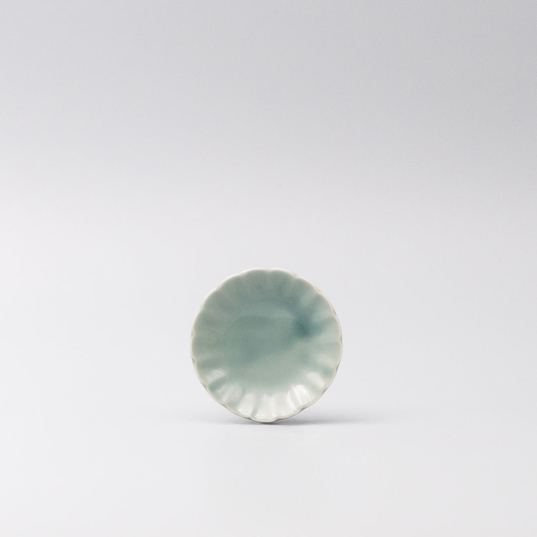 Sauce Dish 8cm Scallop Celadon Gloss Glaze - Image 4