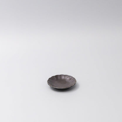 Sauce Dish 8cm Scallop Black Glaze