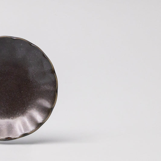 Sauce Dish 8cm Scallop Black Glaze - Image 2