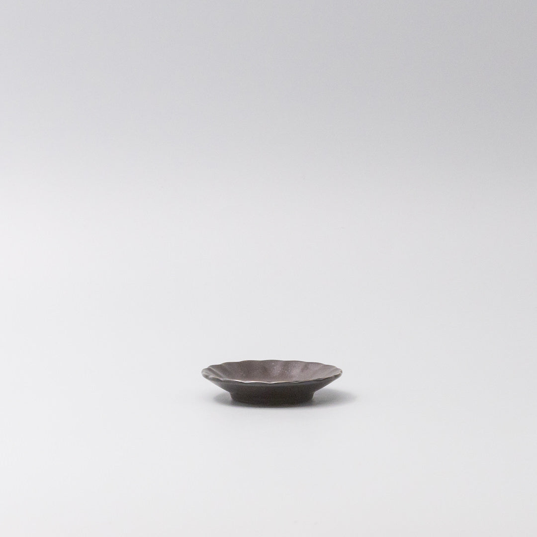 Sauce Dish 8cm Scallop Black Glaze - Image 3