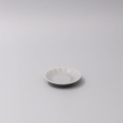 Sauce Dish 8cm Scallop Ice Blue Gloss Glaze