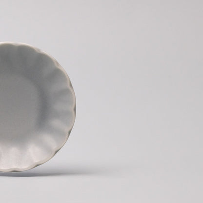 Sauce Dish 8cm Scallop Ice Blue Gloss Glaze - Image 2