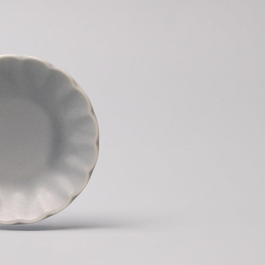 Sauce Dish 8cm Scallop Ice Blue Gloss Glaze - Image 2