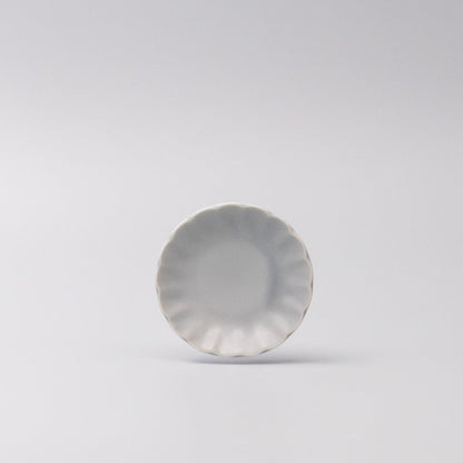 Sauce Dish 8cm Scallop Ice Blue Gloss Glaze - Image 4
