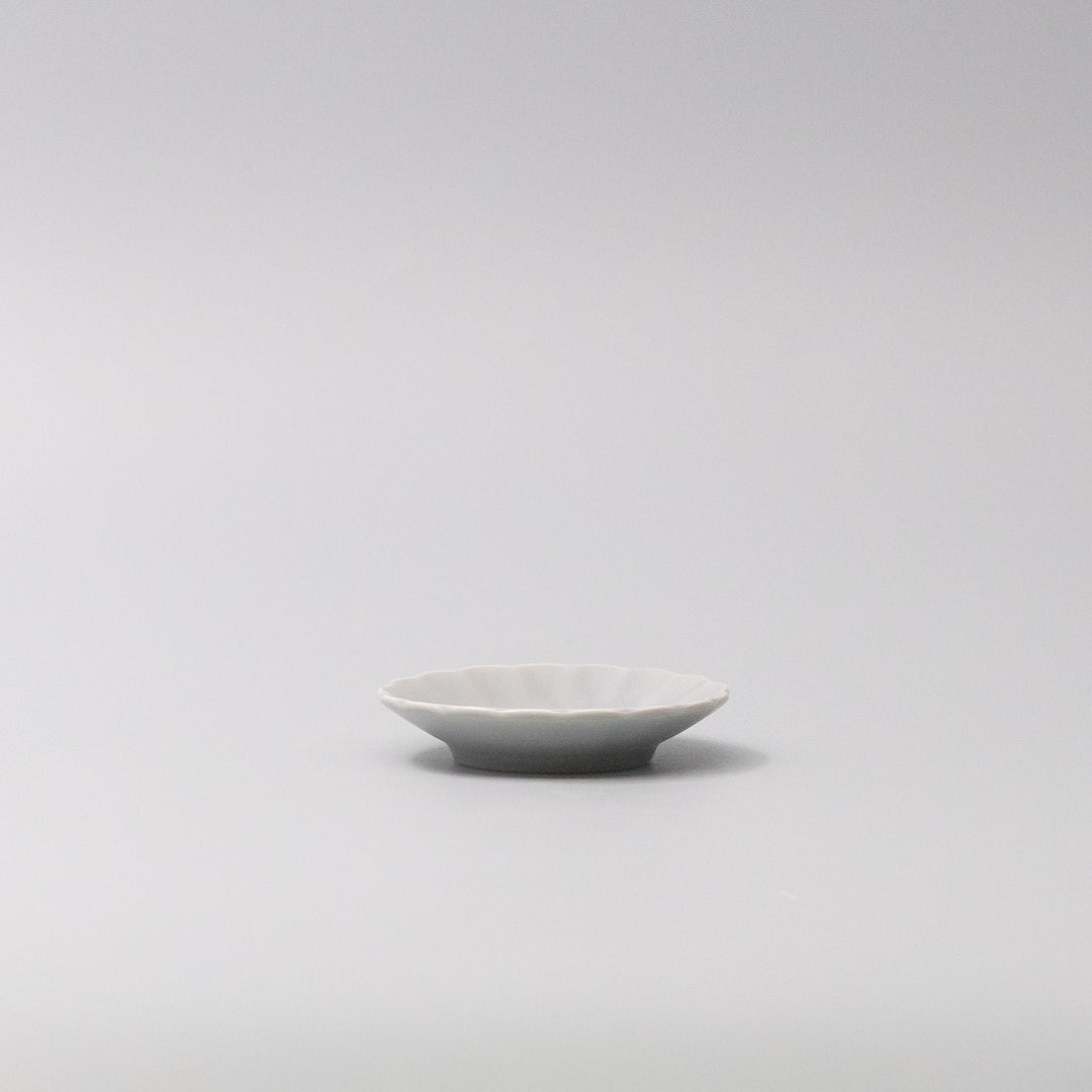 Sauce Dish 8cm Scallop Ice Blue Gloss Glaze - Image 3