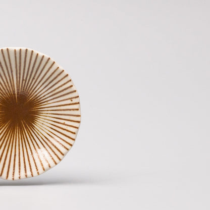 Sauce Dish 8cm Radiant Line Toffee Stripe Glaze - Image 2