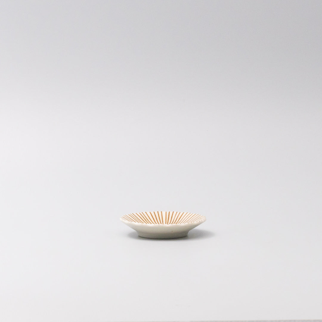 Sauce Dish 8cm Radiant Line Toffee Stripe Glaze - Image 3