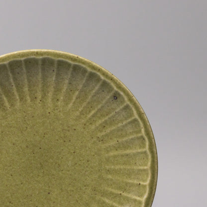 Plate 21.5cm Sunburst Green Glaze - Image 2