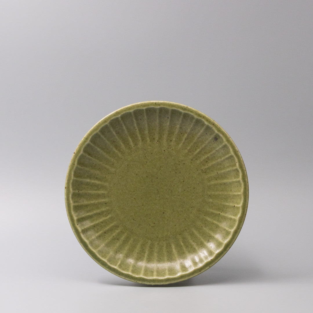 Plate 21.5cm Sunburst Green Glaze - Image 4