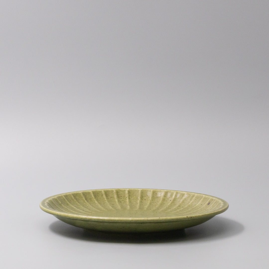 Plate 21.5cm Sunburst Green Glaze - Image 3