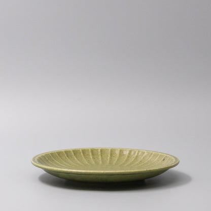 Plate 21.5cm Sunburst Green Glaze - Image 3